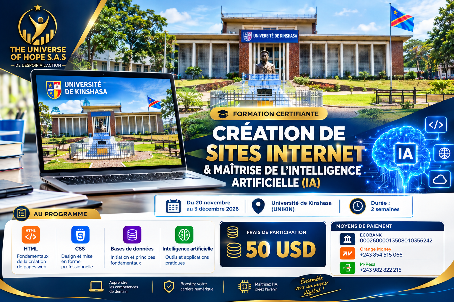 Création de sites Internet & Maîtrise de l’Intelligence Artificielle